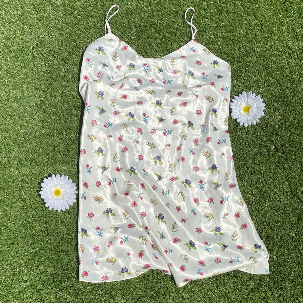 Vintage Floral Silk Slip